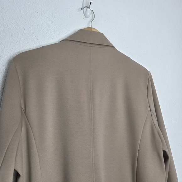 Eileen Fisher Flex Tencel Ponte Notch Collar Jacket Bramble Tan Women's Large - Picture 12 of 16